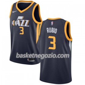Canotte Uomo Utah Jazz Ricky Rubio 3 Nike 2017-18 Navy Swingman